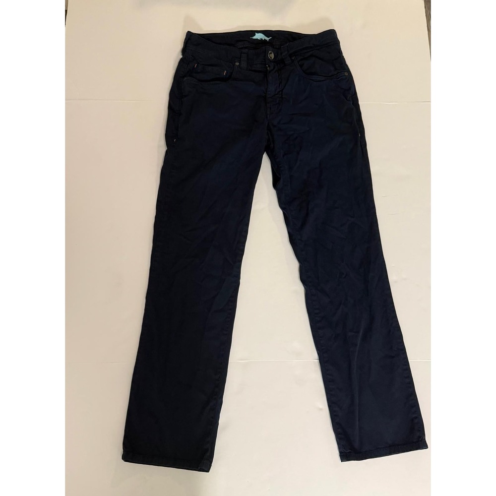 Tommy Bahama Boracay Navy Blue 5-Pocket Pants Mens 30x30‎ Pima Cotton Blend